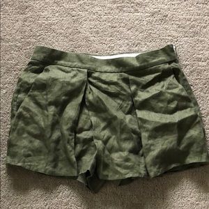 J.Crew green wrap shorts